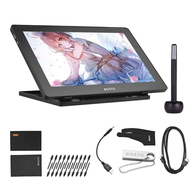 16HDK Pantalla de tableta de dibujo de gráficos LCD H-IPS portátil de 15,6 pulgadas 8192 Ni BOSTO Monitor de gráficos