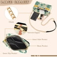 thumbnail image 3 of FORMRS Women Crossbody Purse with Chain Strap Vegan Leather Shoulder Handbag, Beige Clover Pattern, 3 of 7
