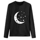 thumbnail image 4 of Blusa de manga larga con cuello redondo suelta informal estampada para mujer Fridja  hj1432, 4 of 5