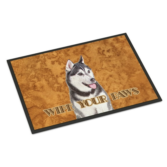 Carolines Treasures KJ1217MAT Alaskan Malamute Wipe your Paws Door Mat Indoor Rug or Outdoor Welcome Mat 18x27 Doormat