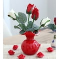 thumbnail image 2 of Blue Rose Polish Pottery Indoor Tabletop Opal Red Small Vase, 2 of 2
