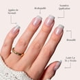 thumbnail image 3 of Set Glamnetic Bailey de Press On Nails, esmaltado en blanco transparente, 30 unidades, 3 of 6