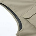 thumbnail image 3 of Krdevn Men's Outdoor Multi-Pocket Waterproof Thin Sleeveless Vest with Zipper Detail Comfortable Stretchy for Hiking Fishing Everyday All Season Casual Wear,Tank Tops Men,L, 3 of 7