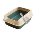 thumbnail image 2 of perfeclan Fully Open Cats Litter Tray Pet Litter Pan Cats Potty Toilet High Sided Anti Splashing with Scoop Cat Toilet for Pet Birthday Extra Large, 2 of 9