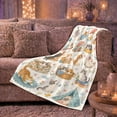 thumbnail image 6 of Playful Kittens Living Room Whimsical Watercolor, Playful Pet Portrait Pattern, Warm Flannel Blanket for Living Room and Bedroom, Cat Lovers Thanksgiving Gift, Pet Lover Home Decor, 6 of 9