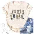 thumbnail image 4 of Huachaog Short Sleeve T Shirts for Women Graphic Printed Round Neck Tee Daily Wear Versatile Blouses, 4 of 4