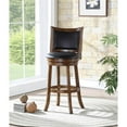 thumbnail image 2 of New Classic Bristol 29" Wood Swivel Bar Stool with PU Seat in Dark Brown/Black, 2 of 7