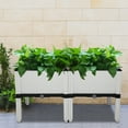 thumbnail image 2 of Segmart 2PCS Raised Garden Bed, Outdoor Free Splicing Injection Plastic Raised Planting Box, Elevated Planter Box with Legs for Outdoor Patio, Deck, SS2241, 2 of 9