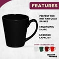 thumbnail image 2 of Glossy Ceramic Latte Coffee Mug 12 oz. Set of 10, Bulk Pack - Perfect for Tea, Espresso, Cappuccino, Hot Cocoa - Black, 2 of 5