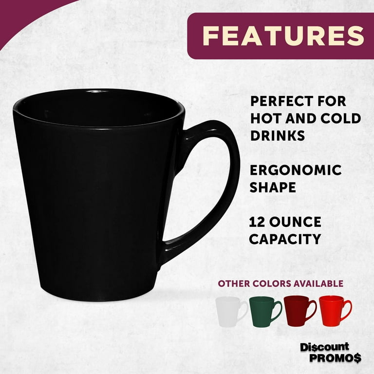 Glossy Ceramic Latte Coffee Mug 12 oz. Set of 10, Bulk Pack - Perfect for  Tea, Espresso, Cappuccino, Hot Cocoa - Black - Walmart.com