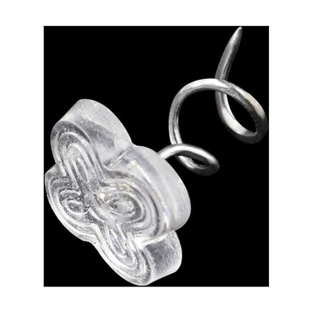 Soimiss 100Pcs Sofa Skirt Nails in Transparent Stainless Steel and ABS for Upholstery Securing