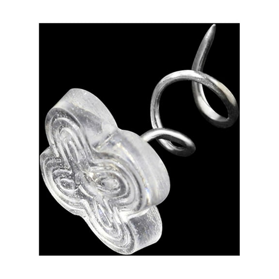 Soimiss 100Pcs Sofa Skirt Nails in Transparent Stainless Steel and ABS for Upholstery Securing