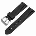 thumbnail image 2 of Black Watch Band Silicone Rubber Watch Band Replacement For Panerai Strap Tools Steel Buckle, 2 of 4
