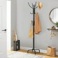 thumbnail image 2 of Costway 78" Metal Coat Rack Free Standing Tree Hat Umbrella Holder Hanger Hooks Black, 2 of 10
