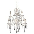 thumbnail image 2 of 9 Light Chandelier In Antique White And Clear Crystal, 2 of 2