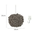 thumbnail image 4 of EXHUMKY 1Pc Hanging Grey Hand Towel Made of Superfine Fabric for Fast Water Absorption, 4 of 6