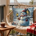 thumbnail image 5 of Xuniizn Christmas Pillow Covers 18x18 inch Xmas Decorations Soft Plush Faux Fur Wool Christmas Throw Pillow Cases Winter Holiday Decor for Sofa Living Room, 5 of 7