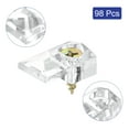 thumbnail image 3 of Unique Bargains 98 Set Mirror Holder Clips 4.8mm Circular Glass Clip Glass Cabinet Clips, Clear Plastic, 3 of 6