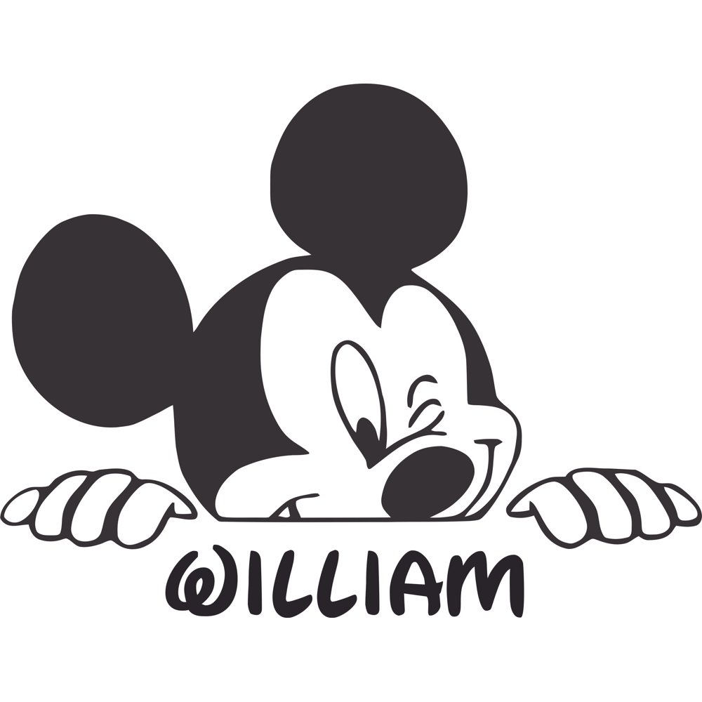 Mickey Mouse Cute Wink Disney Cartoon Customized Wall Decal Custom