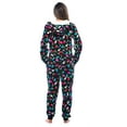 thumbnail image 3 of Just Love Christmas Print Pom Pom Adult Bodysuit (Black - Light Up, XX-Large), 3 of 4