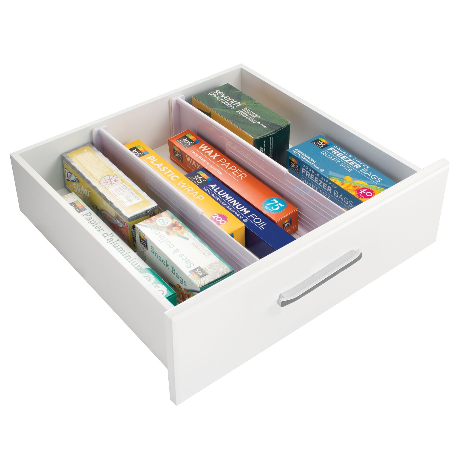 mDesign Expandable Drawer Divider with Foam Ends, Adjustable Drawer