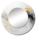thumbnail image 2 of Designart "Yellow Grey Minimalism Calm Abstraction" Abstract Rund Mirror For Wall Decor - Large Yellow Round Print Mirror - Round Modern Mirror - Wall Mounted Round Large Mirror - 23" x 23", 2 of 6