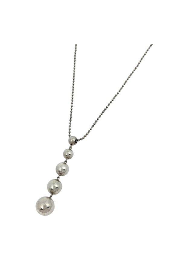 Pre-Owned Tiffany & Co. Ball Necklace Hardware Silver 925 Women's
