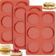 thumbnail image 1 of Juego de 3 moldes de silicona antiadherentes for huevos de 4 pulgadas, molde for hornear redondo Extra grande for hamburguesas, gofres ingleses y postres agrios, 1 of 4