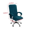 thumbnail image 5 of Velvet Swivel Computer Cover Slipcover Furniture Soft Dustproof Polyester Elastic Office Arm Cover for Computer , dark blue, 5 of 5