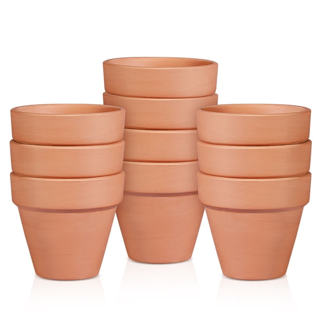 EeaseMX BESTOMZ - 10 macetas pequeñas de terracota de arcilla, macetas de cerámica para cactus, suculentas, para viveros, recuerdo de boda