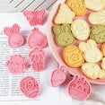 thumbnail image 3 of D-GROEE 1 Set Easter Cookie Cutter Stamper Set Egg Carrot Chick Bunny Butterfly Flower Shaped Cookie Bread Cake Cutters 3D Mini Stampers for DIY Cake Baking Decoration Supplies, 3 of 7