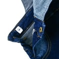 thumbnail image 6 of KIDSCOOL SPACE Big Girls Ripped Denim Overalls, Adjustable Elastic Waistand Inside Stretch Jeans Jumpsuit,Deep Blue,9-10 Years, 6 of 8