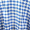 thumbnail image 3 of BalsaCircle 90" Gingham Checkered Polyester Tablecloth Blue and White, 3 of 6