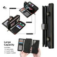 thumbnail image 4 of Feishell for Samsung Galaxy S22 Ultra 5G Crossbody Wallet Case,PU Leather Lager Capacity Detachable Cover Magnetic Buckle Card Slots Zipper Pocket Stand Phone Case with Adjustable Shoulder Strap,Black, 4 of 8