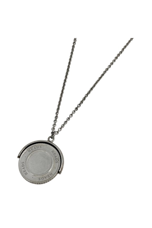 Pre-Owned Tiffany & Co. Heads Tails Coin Necklace, Sterling Silver 925, Silver, Women's
