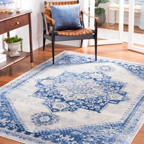 SAFAVIEH Brentwood Clotilda Oriental Area Rug, Blue/Ivory, 5'3" x 7'6"