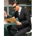 thumbnail image 5 of COOFANDY Men's 2 Piece Suits Classic Fit 2 Button Dress Suits Tuxedo Jacket Blazer for Wedding Business Dinner Prom, 5 of 6