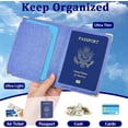 thumbnail image 3 of Passport Holder Luggage Tag Pink Floral Passport Cover Colorful Wildflowers Print Leather Wallet Book Case Organizer Cards Protector, 3 of 9