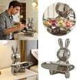 thumbnail image 1 of Creatine Rabbit Design Key Storage Ornament 1 Count Ceramic Material Small Item Storage Home For Living Room & Wine Cabinet, 1 of 7