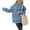 Dark Blue, variant on Denim Hoodie Women Sweatshirt Pullover Hooded Y2k Tops Distressed Washed Loose Spring Streetwear Work Tops Jeans Club
