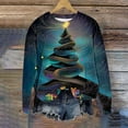 thumbnail image 4 of Lorytime Sweatshirts for Women Crewneck Christmas Tree Print Shirt Long Sleeve Pullover Warm Tops for Holiday, 4 of 6
