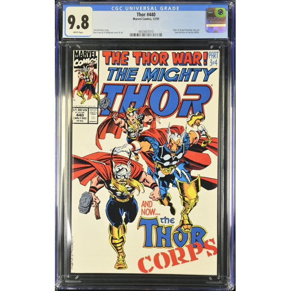 Thor #440 CGC NM/M 9.8 White Pages 1st Appearance Thor Corps! Comic Book