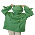 thumbnail image 1 of Frog Sweat à Capuche pour Femmes Saint-Valentin Pull à Fermeture Éclair Dessin Animé Couple Vert TTTG, 1 of 6