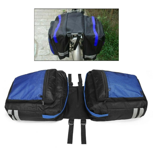 Bolsa impermeable te Oxford para bicicleta, asiento trasero, bolsa para ciclismo, alforjas , Azul