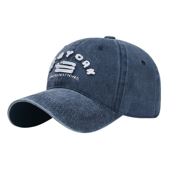 MANHUJI Hats Summer Women And Man Fashion Protection Hat Baseball Cap Casual Outdoor Sports Visor Blue Hat (C,One Size)
