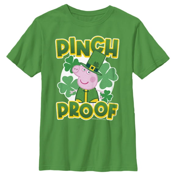 Boy's Peppa Pig St. Patrick's Day Just Here for the Shenanigans  Graphic T-Shirt