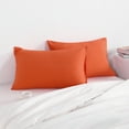 thumbnail image 5 of Super Soft Brushed Microfiber Pillowcase Set of 2 Pack, Machine Washable Pillow Cases with Envelope Closure, Standard, 20 x 26 inches, Brunt Orange, 5 of 6