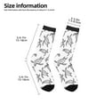 thumbnail image 2 of Zufioo Hand Drawn Turtle Print Children's Mid-tube Socks, Contrast Color High Elastic Sports Socks - Sweat-absorbent, Warm, Suitable for Children Aged 6-10, 2 of 5