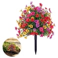 thumbnail image 2 of 18" Outdoor Flowers Uv Resistant, Realistic Artificial Flowers for Outdoors with Ground Stakes – UV Resistant Faux Flowers, Artificial Outdoor Flowers for Garden, Porch, and Yard Decor, 2 of 8