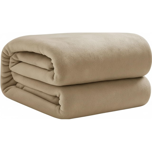 Cobija Matrimonial Bluelander de Franela 100% Poliéster Ultrasuave, Beige